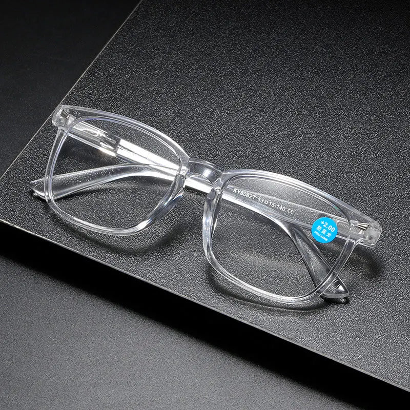 Femlion Square Frame Anti Blue Light Reading Glasses Diopter +1.0-+4.0 Unisex Fashion Eyewear.