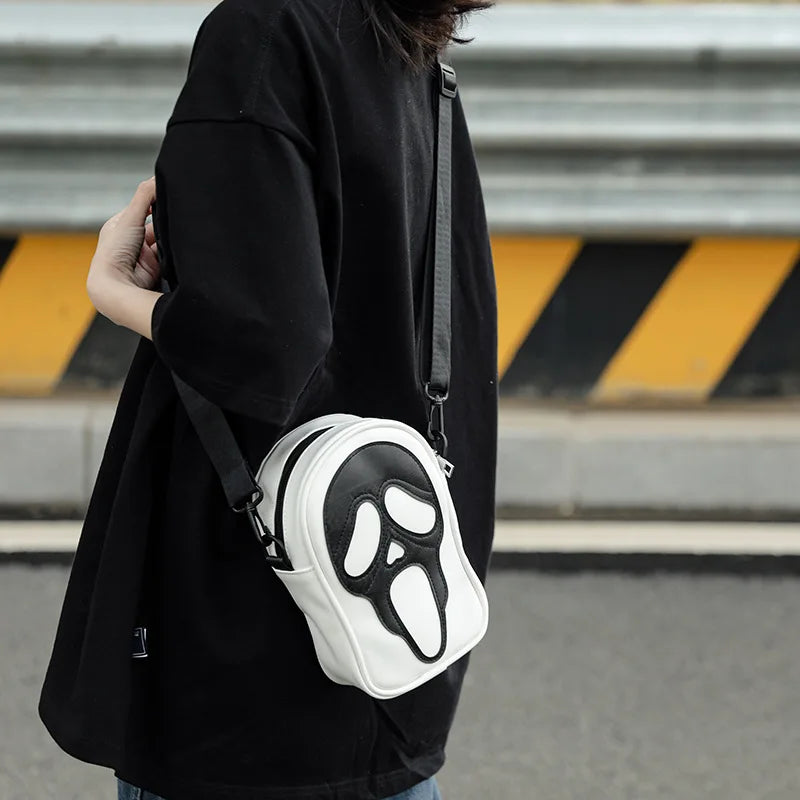 Femlion Ghost Skull Crossbody Messenger Bag