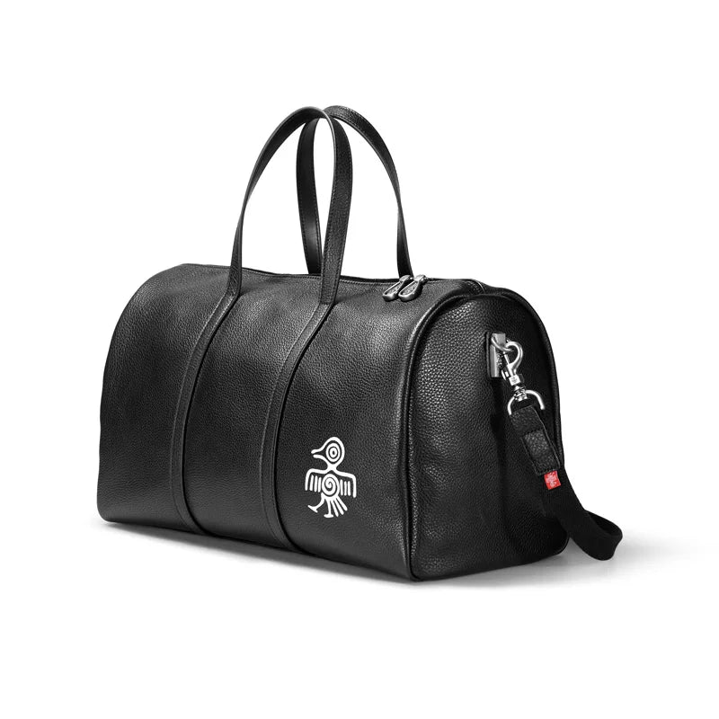 Femlion Black Leather Women's Travel Tote Bag - Spacious & Durable Handbag